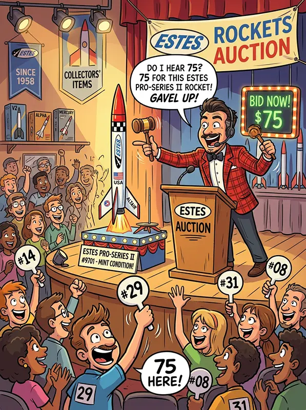A robot using tools to work on a rocket.